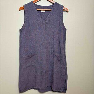 Vikolino Womens Linen Dress Size XS European Washed Lagenlook Coastal Boho Beach